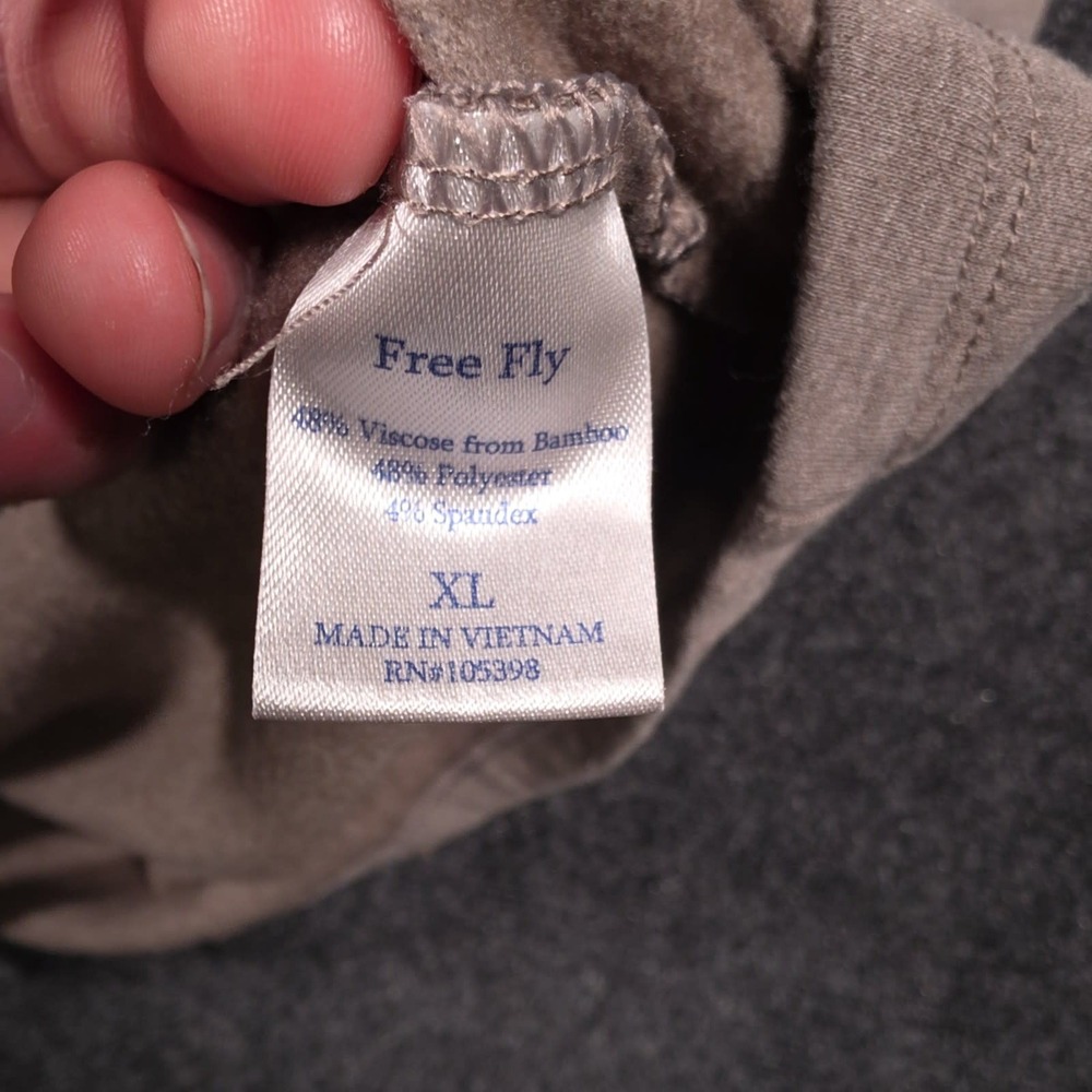 Free Fly Lightweight Hoodie Womens XL Brown Bamboo Pullover Kangaroo Pocket - Picture 11 of 12
